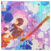 ブルーウォーターカラー絞り染めスプラッシ絵画ュ抽象芸術ズ ファブリック (見本)
