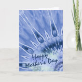 ブルーウォーターカラー絞り染めハッピーマザーズデイ カード (正面)