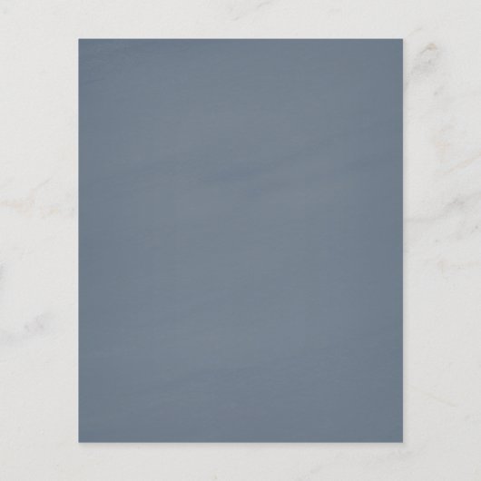 ブルーウォーターカラー緑リース結婚のメニューカード (裏面)