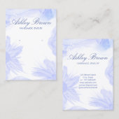 ブルーウォーターカラー花ジュエリーイヤリングディスプレイ 名刺 (正面/裏面)