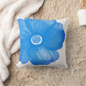 ブルーウォーターカラー花枕 クッション (ブランケット)