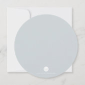 ブルーウォーターカラー花模様エンジェルウィングスベビーシャワー 招待状 (裏面)