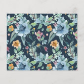 ブルーウォーターカラー花花結婚式レセプションアドバイス (裏面)