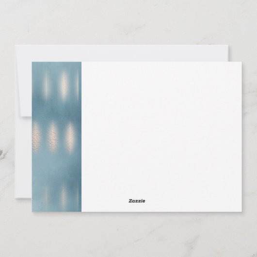 ブルーウォーターカラー虹彩写真クリスマスカード シーズンカード (裏面)