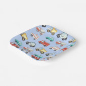 ブルーウォーターカラー車/車 ペーパープレート (傾斜あり)