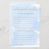 ブルーウォーターカラー退職願い (正面/裏面)