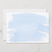 ブルーウォーターカラー金ゴールド送別パーティの招待状 招待状 (裏面)