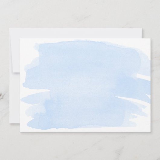 ブルーウォーターカラー金ゴールド送別パーティの招待状 招待状 (裏面)