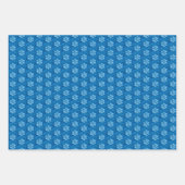 ブルーウォーターカラー雪片ラッピング紙シート ラッピングペーパーシート (正面3)