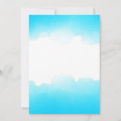 ブルーウォーターカラー高校クラス懇親会テンプレート 招待状 (裏面)