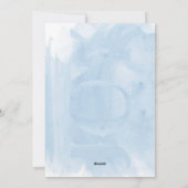 ブルーウォーターカラーJOYホリデークリスマスフォトカード シーズンカード (裏面)