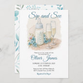 ブルーウォーターカラーsipとsee招待状 招待状 (正面/裏面)