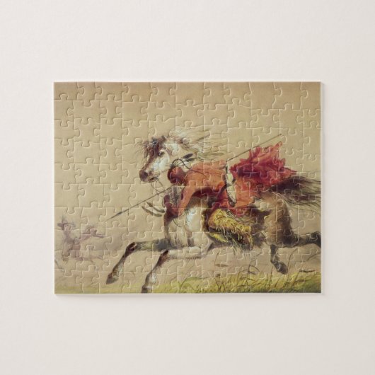 ブルーウォータークリークの戦い（別名：アッシュホロウの戦い）(1855) by A.J. ミラー ジグソーパズル (横)