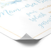 ブルーウォータークレストベビーシャワーモマオサバー ポスター (角)