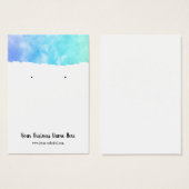 ブルーウォーターグラデーションカラーイヤリング表示カード (正面&裏面)