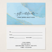 ブルーウォーターグリッターギフト券 (正面&裏面)