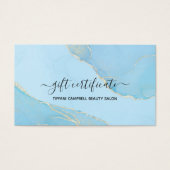 ブルーウォーターグリッターギフト券 (正面)