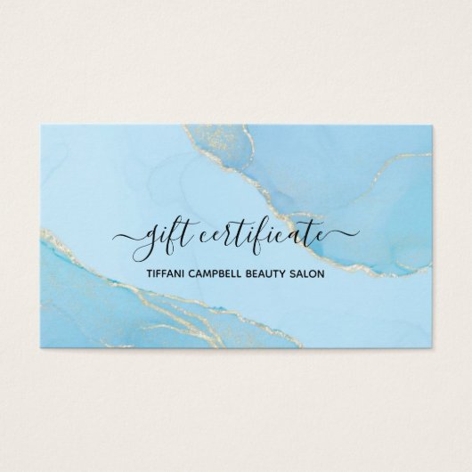 ブルーウォーターグリッターギフト券 (正面)