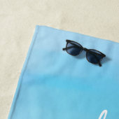 ブルーウォーターシンプルカラービーチ海岸 ビーチタオル (インサイチュ)