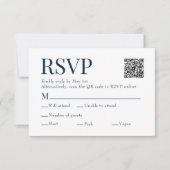 ブルーウォータースキャンQrコード食事の選択結婚s 出欠カード (正面)