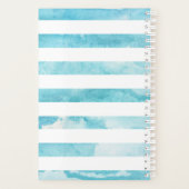 ブルーウォーターストライプカラーの先生とリンゴ プランナー手帳 (裏面)