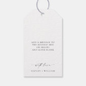 ブルーウォーターストライプカラーLimoncelloお気に入り ギフトタグ (裏面)