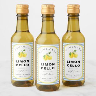 ブルーウォーターストライプカラーLimoncelloお気に入り ワインラベル