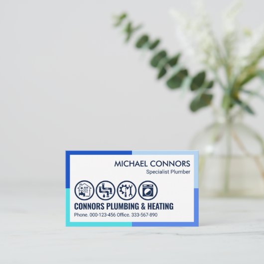 ブルーウォーターズフレーム配管 名刺 (スタンド正面)