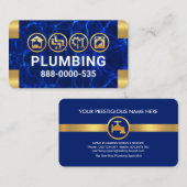 ブルーウォーターズ金ゴールド配管コーナー 名刺 (正面/裏面)