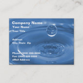 ブルーウォータードロップのクローズアップ 名刺 (正面)