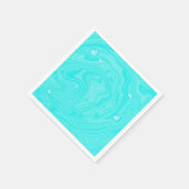 ブルーウォータードロップサマースイムプール誕生日パーティー スタンダードカクテルナプキン (角)