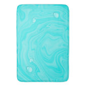 ブルーウォータードロップサマースイムプール誕生日パーティー バスマット (正面縦)