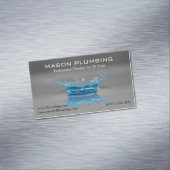 ブルーウォータードロップスプラッシュ – 給排水衛生設備 – 名刺 マグネット名刺 (インサイチュ)