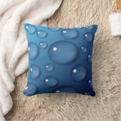 ブルーウォータードロップテクスチャ クッション (ブランケット)