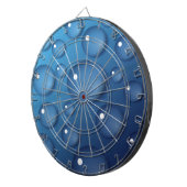 ブルーウォータードロップテクスチャ ダーツボード (正面右)