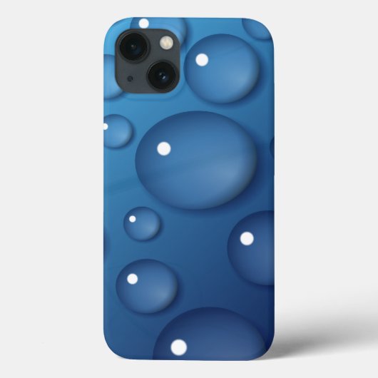 ブルーウォータードロップテクスチャ Case-Mate iPhoneケース (裏面)