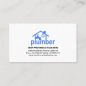 ブルーウォータードロップホーム配管 名刺 (裏面)