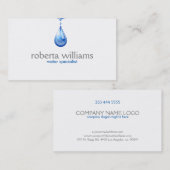 ブルーウォータードロップロゴ 名刺 (正面/裏面)