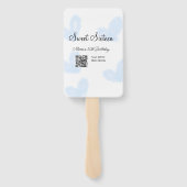 ブルーウォーターハートQRSweet sixteen誕生日 ハンドファン (裏面)