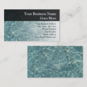 ブルーウォーターバックグラウンドプールサービス水泳レッスン 名刺 (正面/裏面)