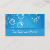 ブルーウォーターバブルの詳細な洗車方法 名刺 (裏面)