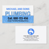 ブルーウォーターバブル配管記号 名刺 (正面/裏面)