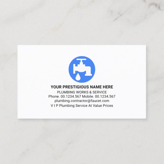 ブルーウォーターバブル配管記号 名刺 (裏面)