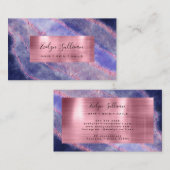 ブルーウォーターバラゴールドフォイルビジネスカード 名刺 (正面/裏面)