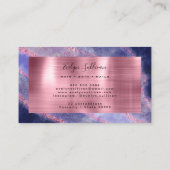 ブルーウォーターバラゴールドフォイルビジネスカード 名刺 (裏面)