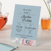 ブルーウォーターバラシグネチャー結婚のカクテル 台座サイン (インサイチュ)