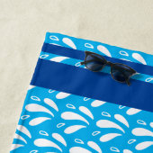 ブルーウォーターパターストライプンレトロカヌートター名 ビーチタオル (インサイチュ)