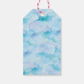 ブルーウォーターパーソナライズされたカラーサンキューメッセージカード ギフトタグ (裏面)