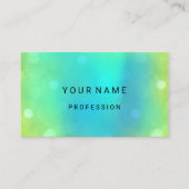 ブルーウォーターパール抽象芸術ミニマルグリーンエコノミー 名刺 (正面)