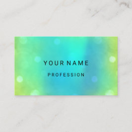 ブルーウォーターパール抽象芸術ミニマルグリーンエコノミー 名刺